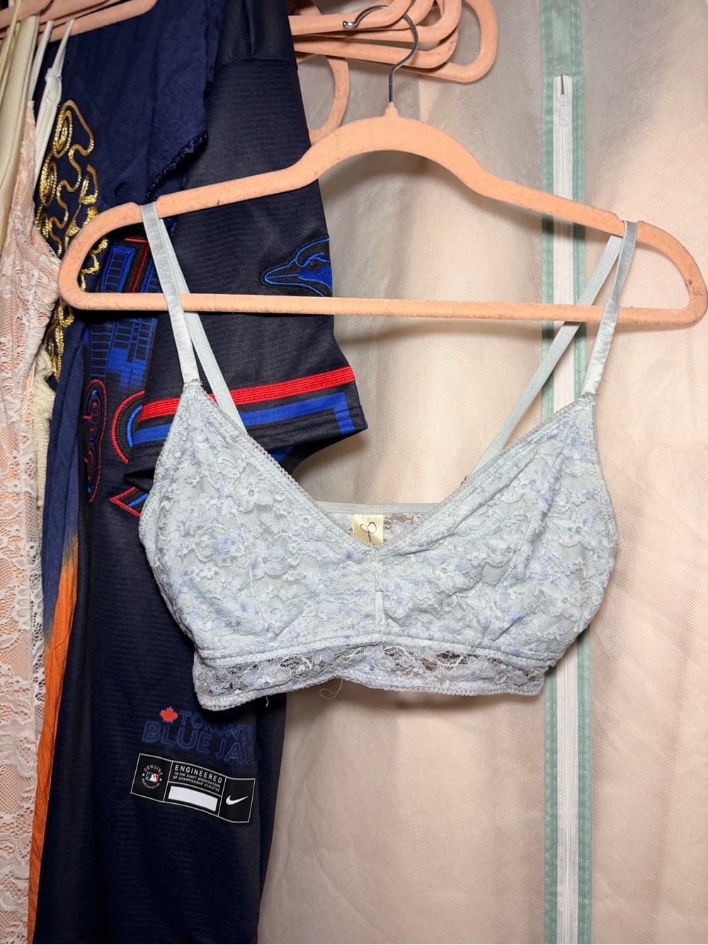 Jessica Simpson Light Blue Lace Bralette